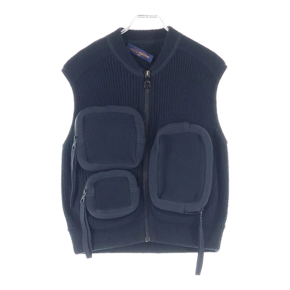 LOUIS VUITTON ルイヴィトン 20SS 3Dマルチポケットニットベスト ブラック RM201M TBK HIN17W LOUIS VUITTON(ルイヴィトン) 20SS 3Dマルチポケットニットベスト