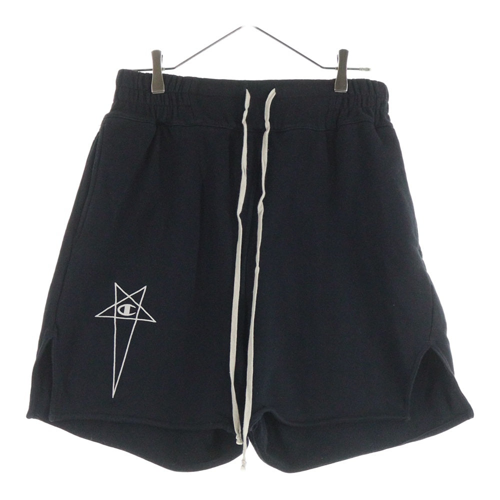 Rick Owens(リックオウエンス) ×Champion Beleved Pods ビリーブドポッズ ハーフパンツ コットン ブラック