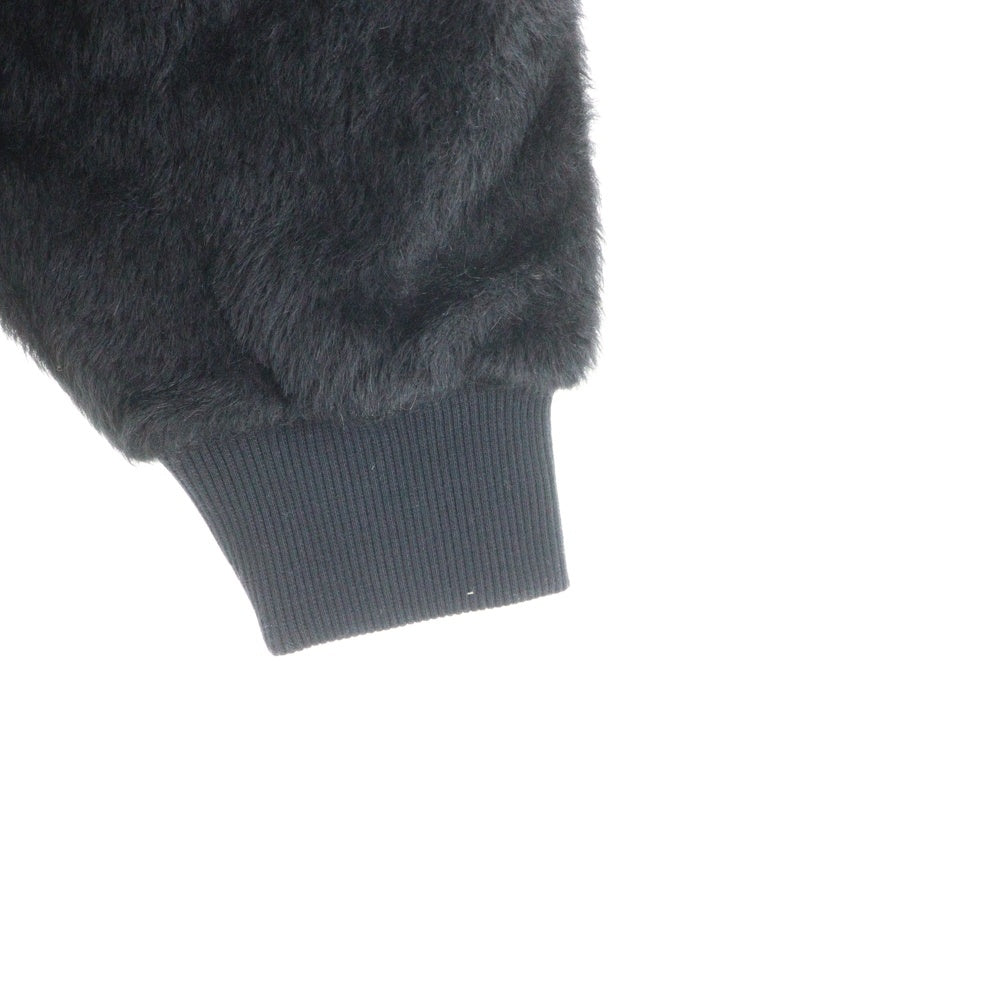 CELINE(セリーヌ) エディ期 スタッズロゴ アルパカウール プルオーバーパーカー ブラック