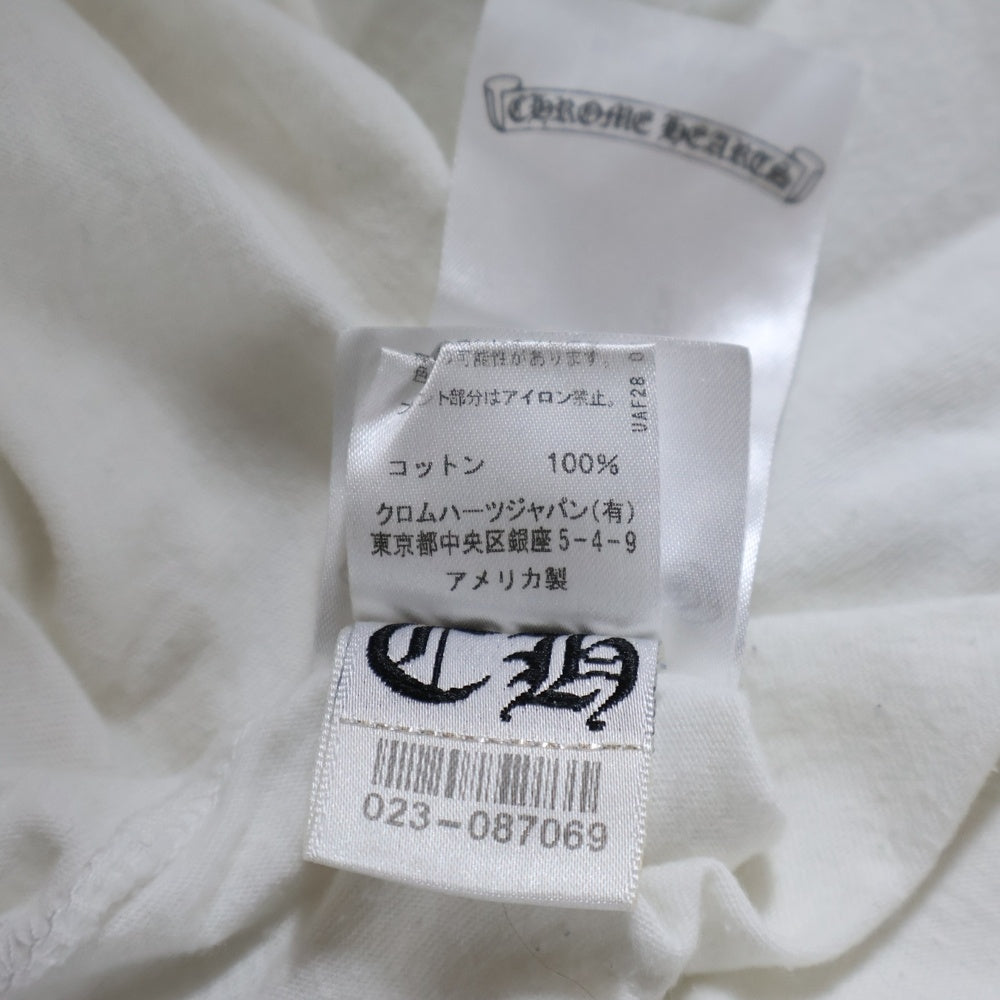 CHROME HEARTS(クロムハーツ) CH L S 1 バックセメタリークロスプリント 長袖Tシャツ カットソー ホワイト/グリーン