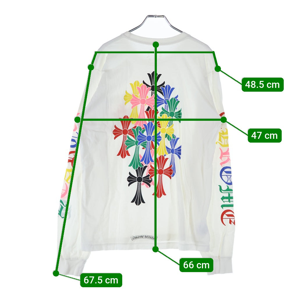 CHROME HEARTS(クロムハーツ) MLTCOL CEM CRS L/S マルチセメタリー 長袖Tシャツ カットソー ホワイト