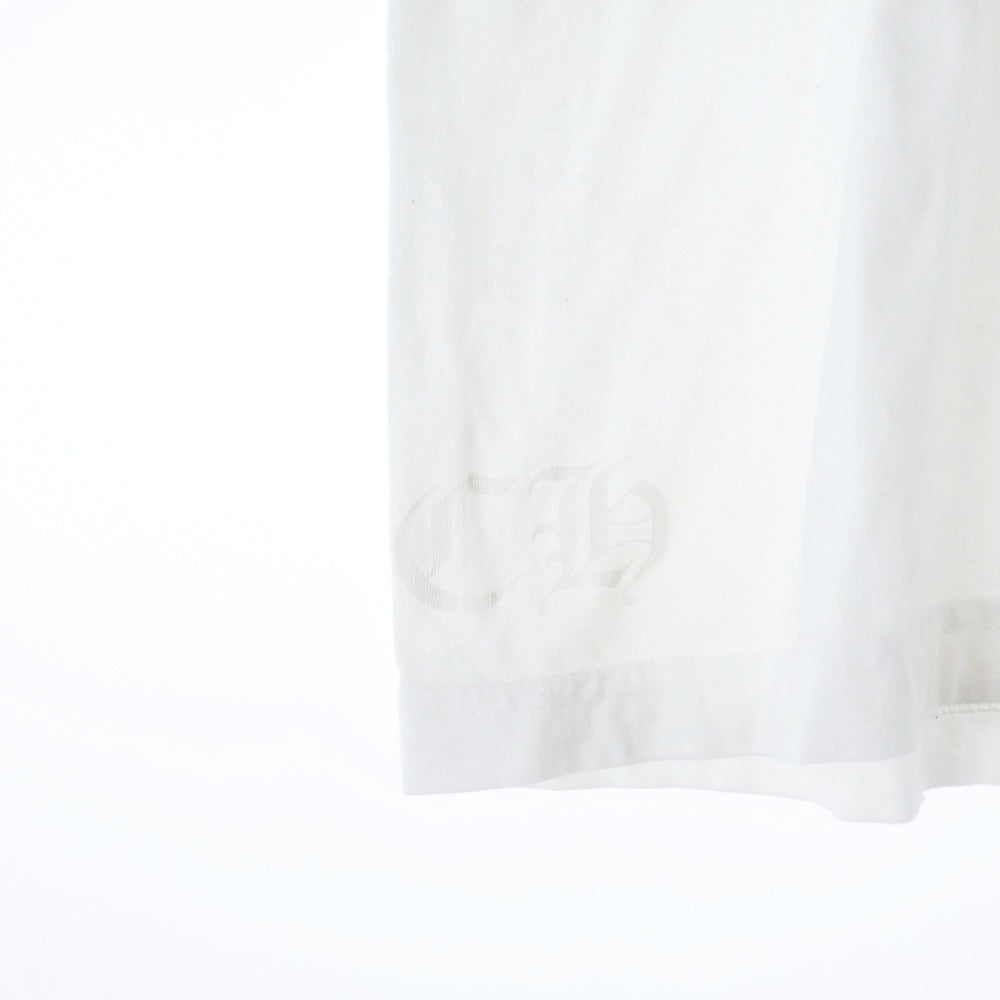 CHROME HEARTS(クロムハーツ) CH L S 1 バックセメタリークロスプリント 長袖Tシャツ カットソー ホワイト