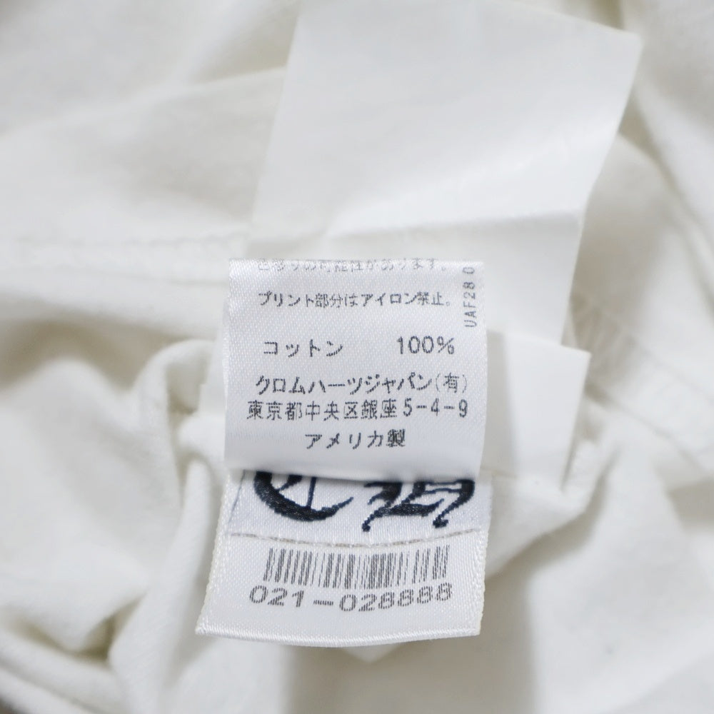 CHROME HEARTS(クロムハーツ) CH L S 1 バックセメタリークロスプリント 長袖Tシャツ カットソー ホワイト