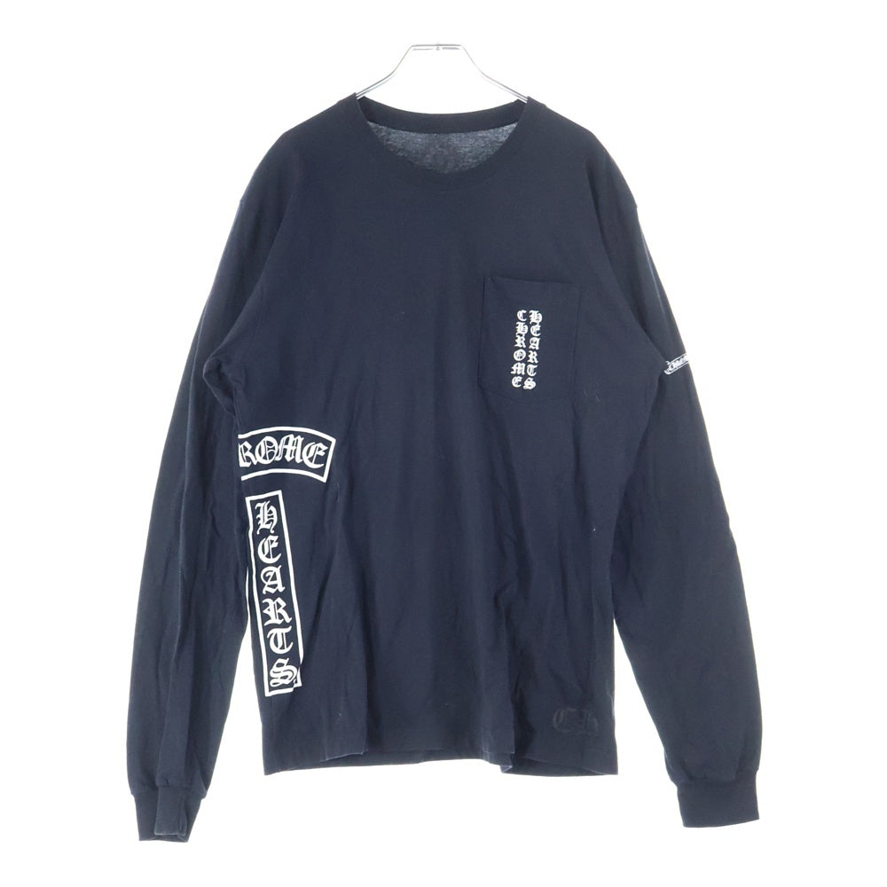 CHROME HEARTS(クロムハーツ) CH L S 1 サイドTバー プリント長袖カットソー 長袖Tシャツ ブラック