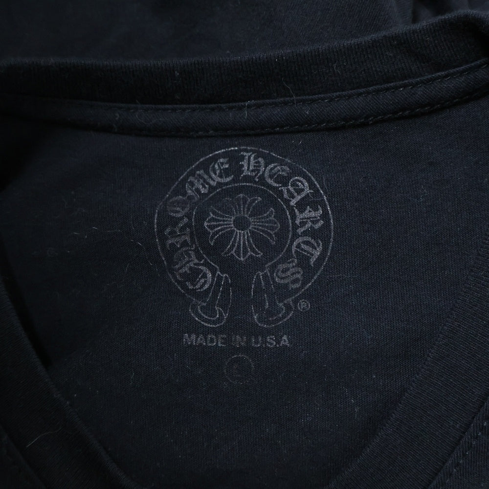 CHROME HEARTS(クロムハーツ) CH L S 1 サイドTバー プリント長袖カットソー 長袖Tシャツ ブラック