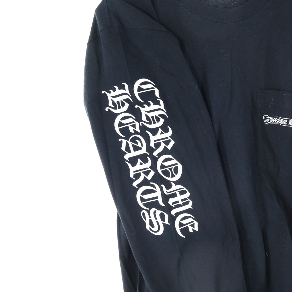 CHROME HEARTS(クロムハーツ) CH L S 1 バックセメタリークロスプリント長袖カットソー 長袖Tシャツ ブラック
