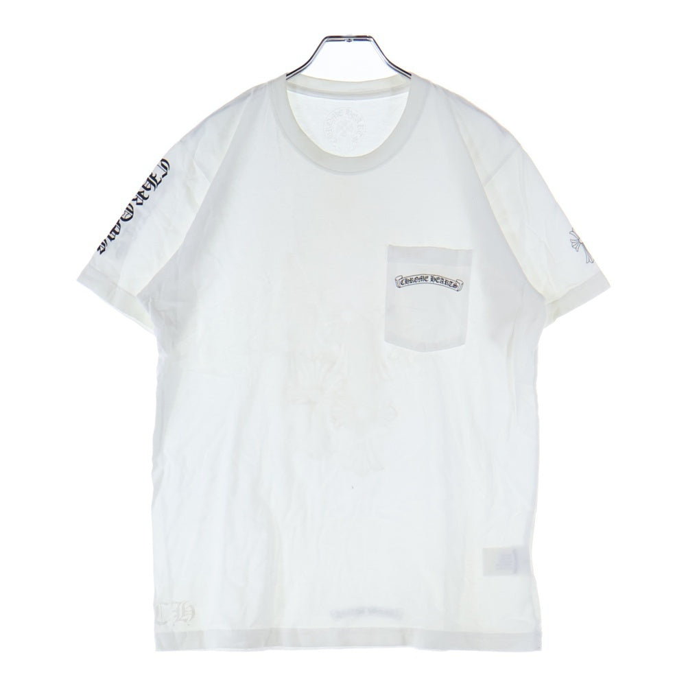 CHROME HEARTS(クロムハーツ) BACK CEMETERY CROSS TEE バックセメタリークロス 半袖Tシャツ カットソー ホワイト