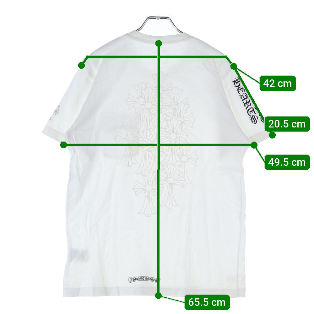 CHROME HEARTS(クロムハーツ) BACK CEMETERY CROSS TEE バックセメタリークロス 半袖Tシャツ カットソー ホワイト