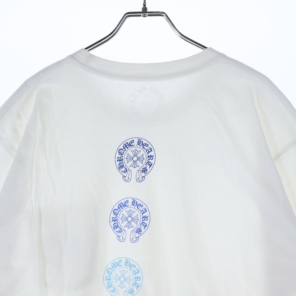 CHROME HEARTS(クロムハーツ) Multicolor Back Horseshoe Tee マルチカラーバックホースシュー クルーネック半袖Tシャツカットソー ホワイト