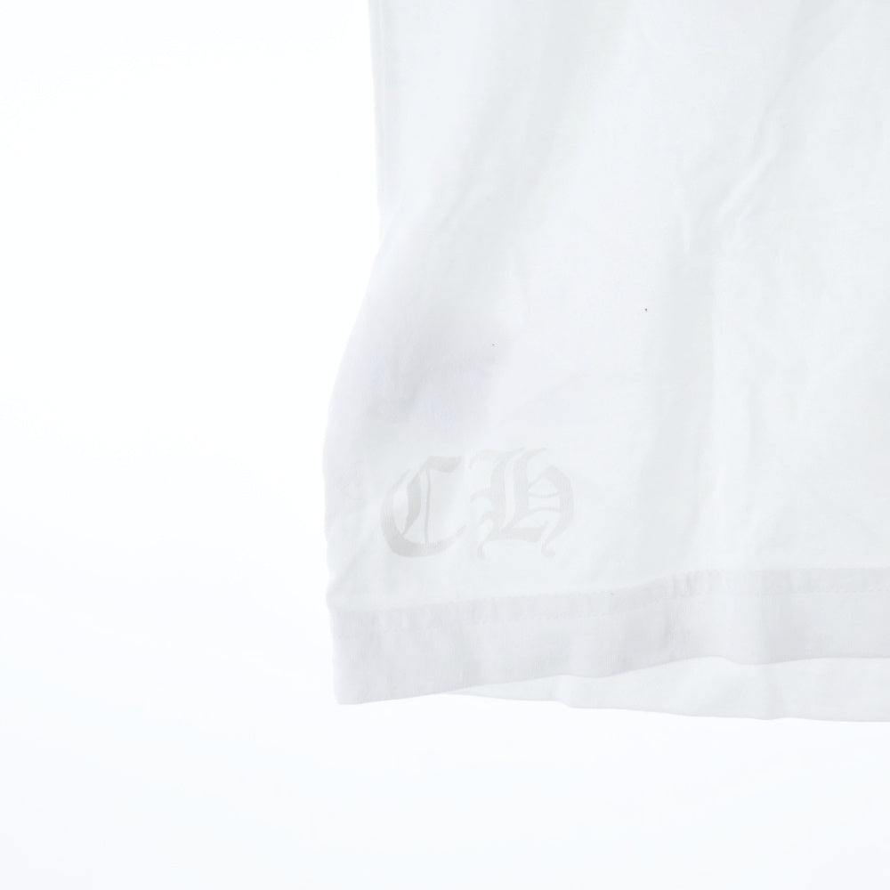 CHROME HEARTS(クロムハーツ) Dagger Eye Chart Tee ダガーアイチャート Tシャツ 半袖カットソー 袖ロゴ スクロールロゴ 胸ロゴ ホワイト