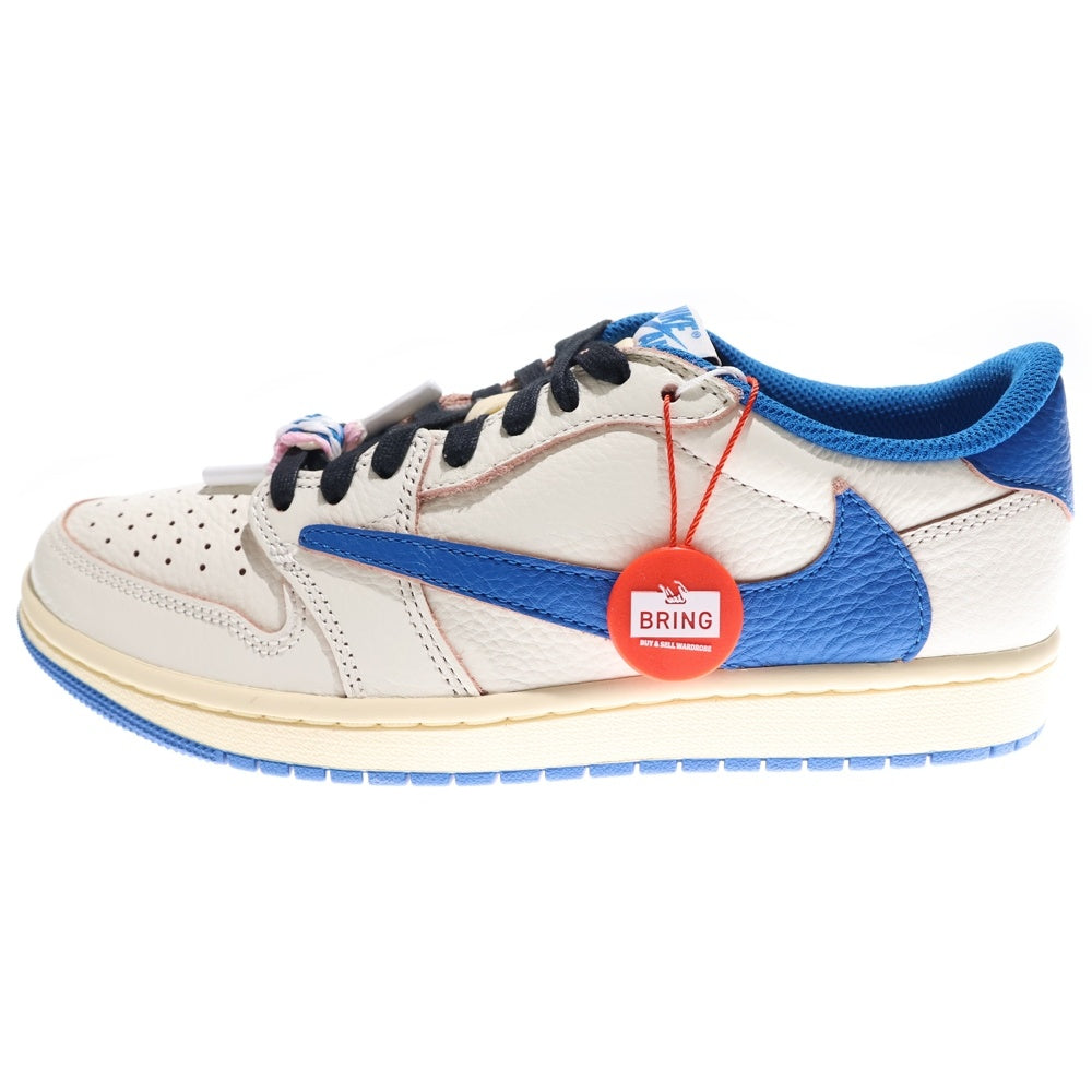 NIKE(ナイキ) ×Travis Scott×fragment design Air Jordan 1 Low OG Sail/Military Blue トラヴィススコット フラグメントデザイン エアジョーダン1 US7.5/25.5cm DM7866-104