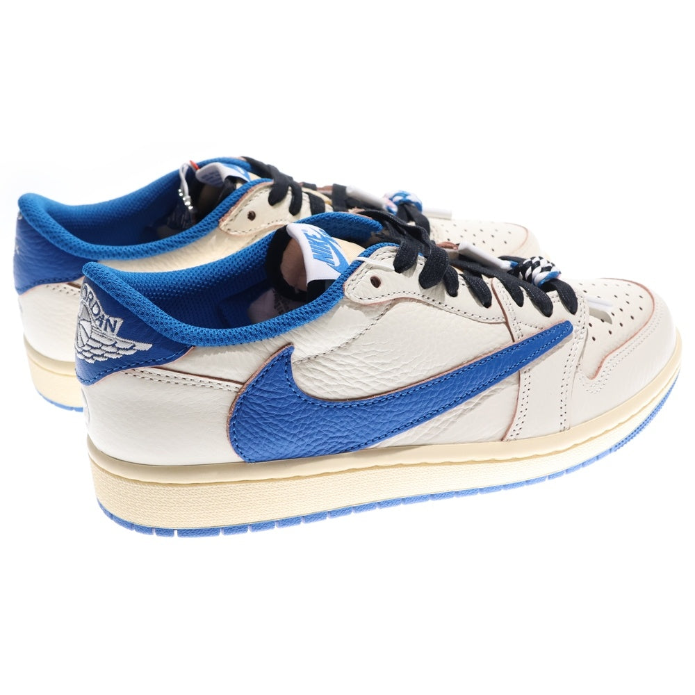 NIKE(ナイキ) ×Travis Scott×fragment design Air Jordan 1 Low OG Sail/Military Blue トラヴィススコット フラグメントデザイン エアジョーダン1 US7.5/25.5cm DM7866-104