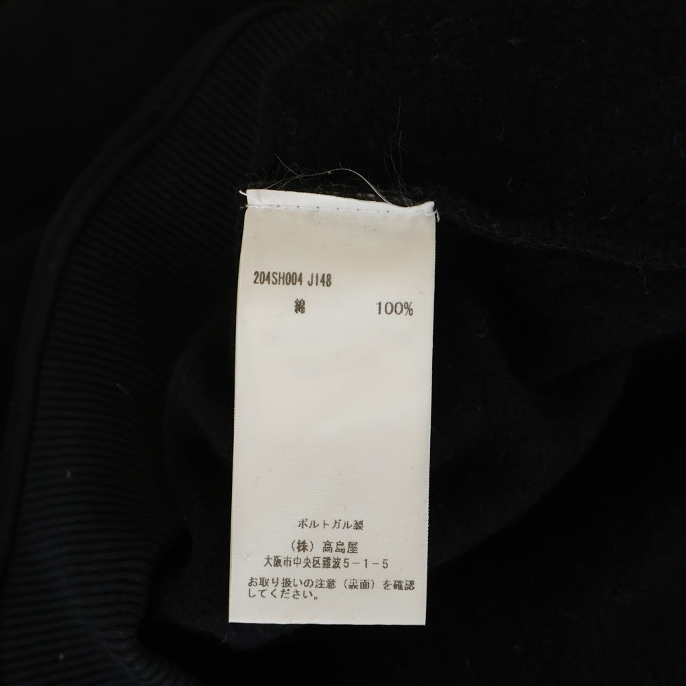 Y/PROJECT(ワイプロジェクト) 24AW ロゴ コットン スウェットトレーナー ブラック 204SH004 J148