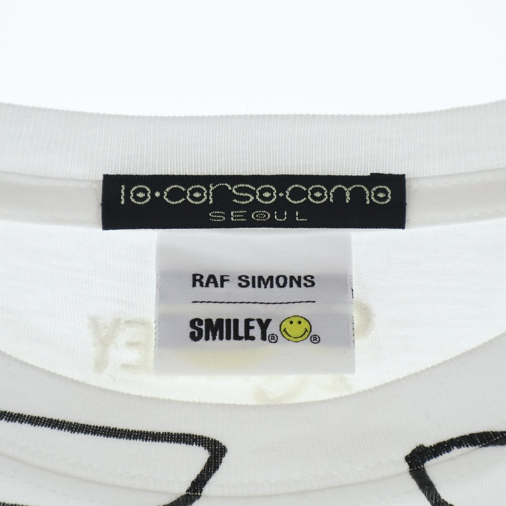 RAF SIMONS(ラフシモンズ) ×SMILEY Hand-Illustrated Tee ×スマイリー 50周年 ハンドイラスト 半袖Tシャツ カットソー ホワイト
