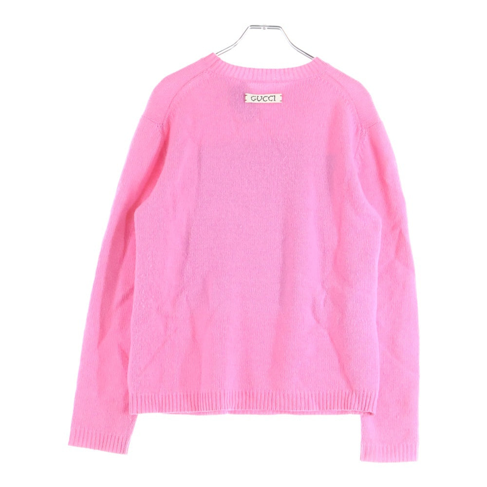 GUCCI(グッチ) ×Disney Donald Duck Sweater ディズニー キャラクタープリント クルーネックニットセーター ピンク 652620 XKBSI