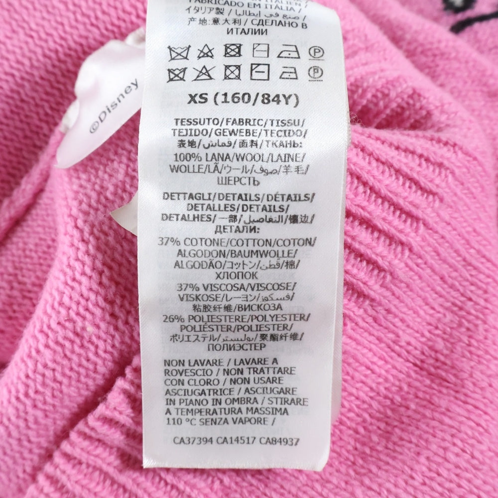 GUCCI(グッチ) ×Disney Donald Duck Sweater ディズニー キャラクタープリント クルーネックニットセーター ピンク 652620 XKBSI