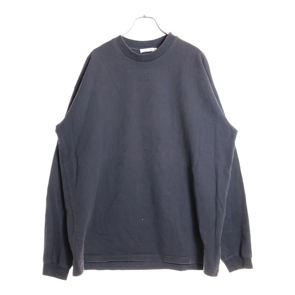 STUDIO R330(ステュディオ アール スリーサーティー) ロゴ刺繍 ロングスリーブカットソー 長袖Tシャツ ブラック
