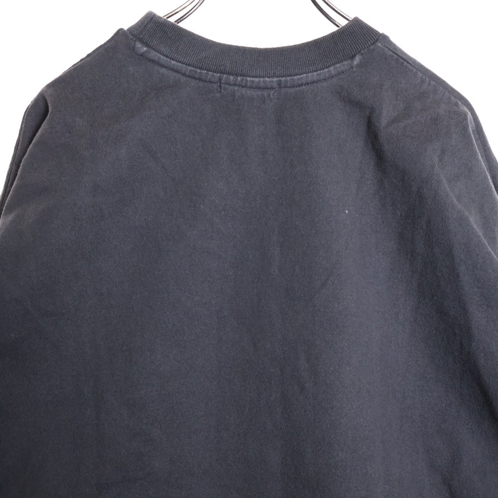 STUDIO R330(ステュディオ アール スリーサーティー) ロゴ刺繍 ロングスリーブカットソー 長袖Tシャツ ブラック