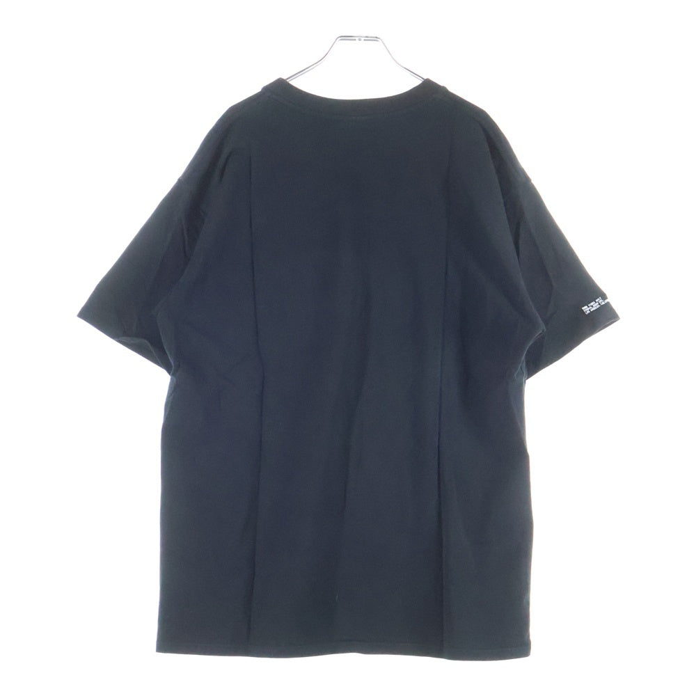 NO BRAND(ノーブランド) STUDIO R330(ステュディオ アール スリーサーティー)ロゴプリント クルーネック半袖Tシャツ ブラック
