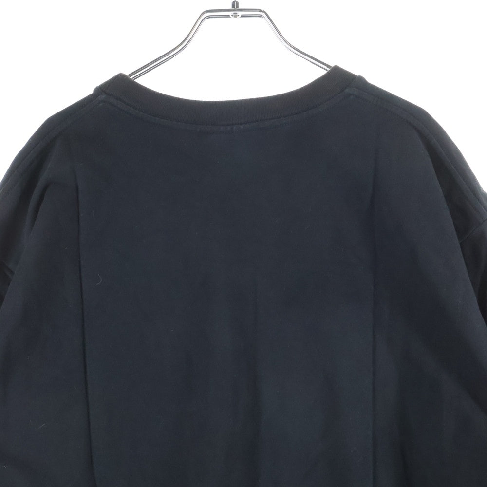 NO BRAND(ノーブランド) STUDIO R330(ステュディオ アール スリーサーティー)ロゴプリント クルーネック半袖Tシャツ ブラック
