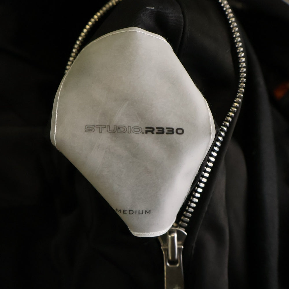 STUDIO R330(ステュディオ アール スリーサーティー) リバーシブルショートボンバージャケット MA1ジャケット R330-58JK ブラック