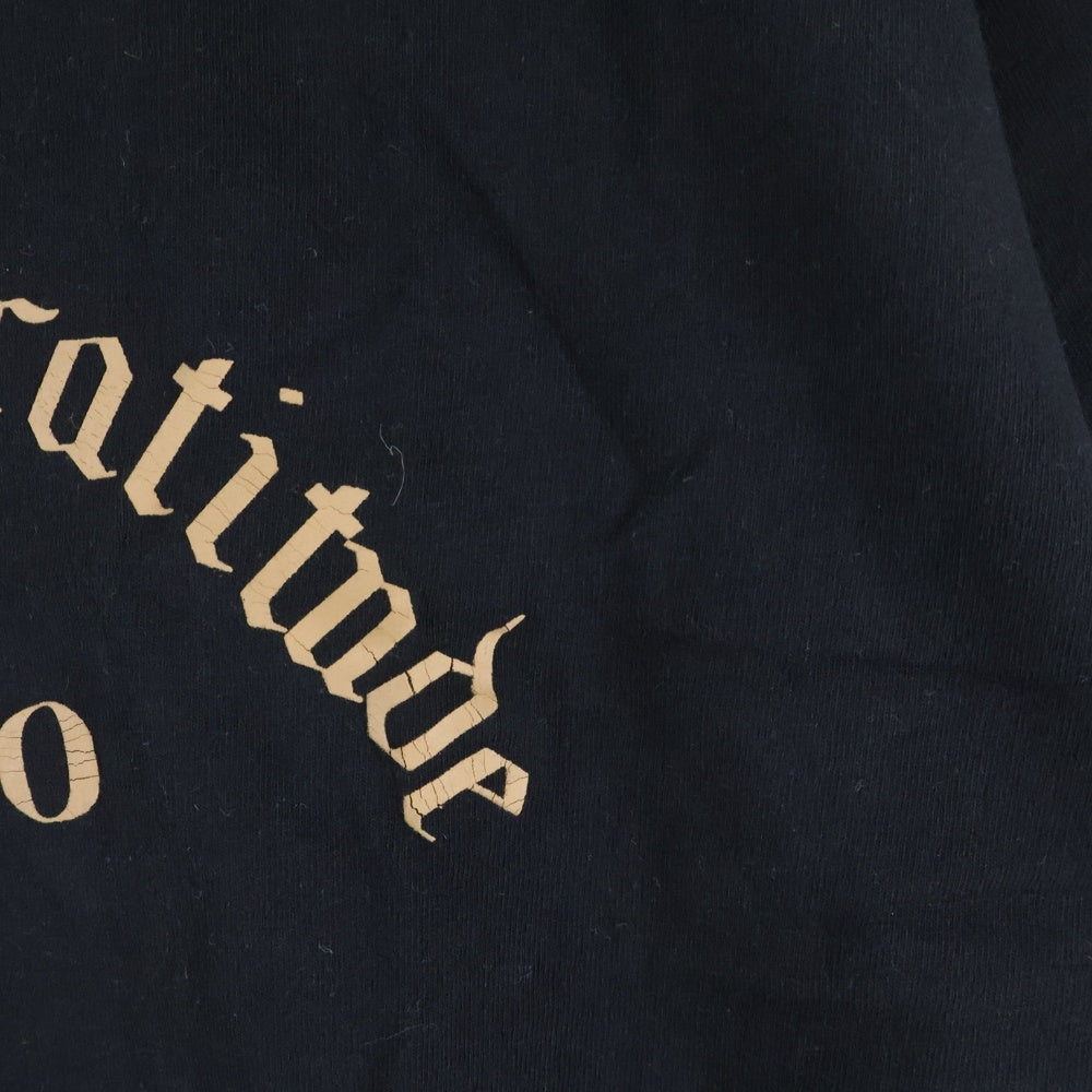 NO BRAND(ノーブランド) STUDIO R330(ステュディオ アール スリーサーティー)ロゴプリント クルーネック半袖Tシャツ ブラック