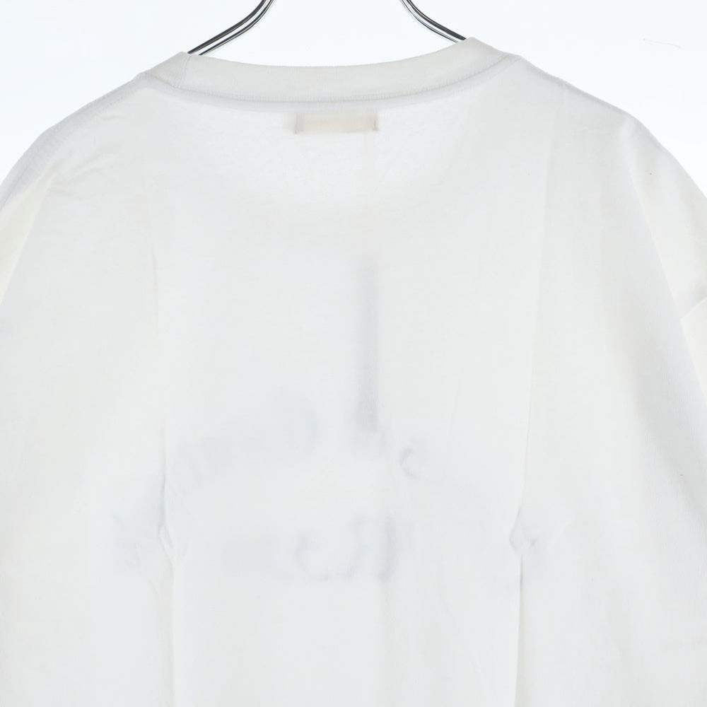 NO BRAND(ノーブランド) STUDIO R330(ステュディオ アール スリーサーティー)ロゴプリント クルーネック半袖Tシャツ ホワイト