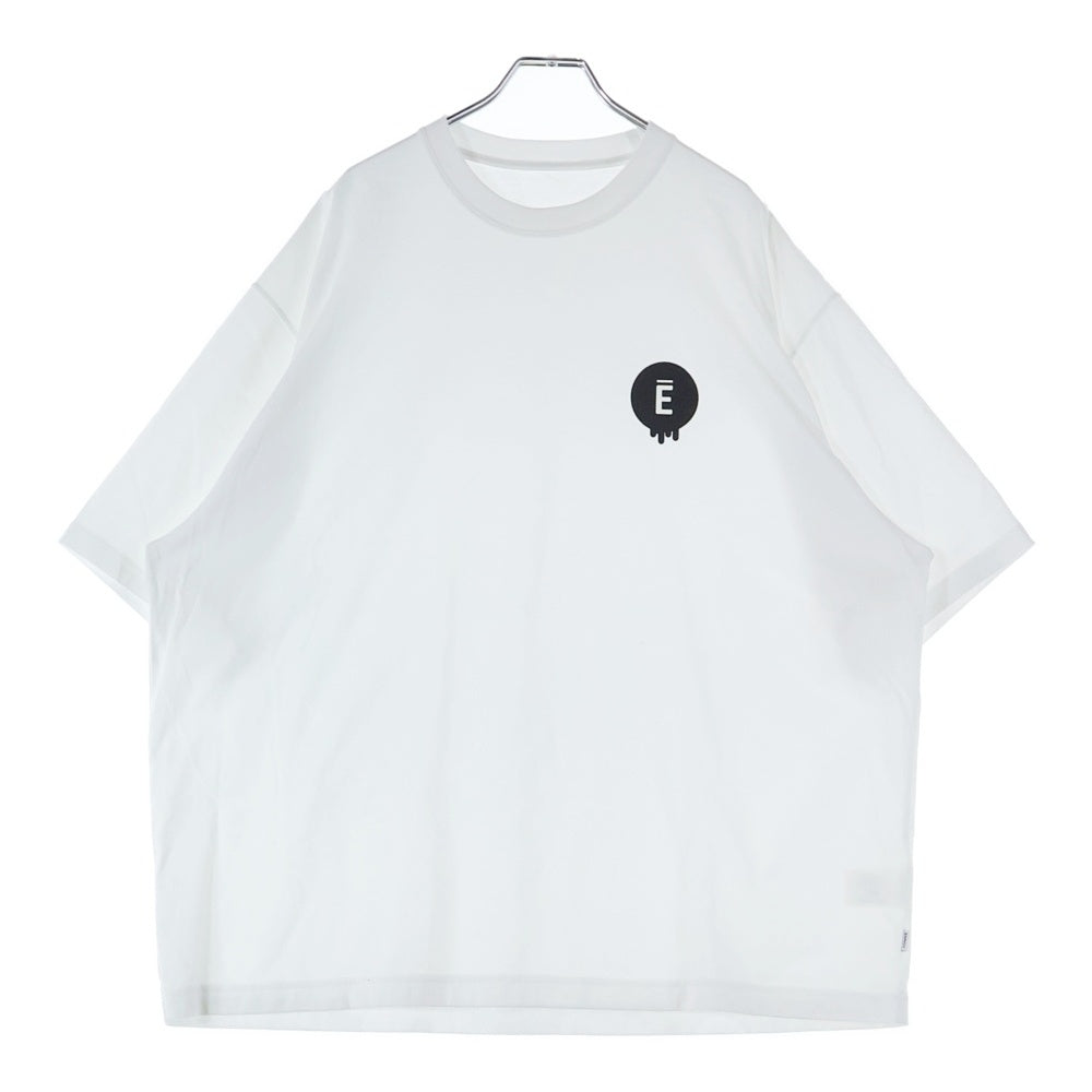 The Ennoy Professional(エンノイプロフェッショナル) 25SS CIRCLE E DRIP T-SHIRT TEE サークルE ドリップロゴ クルーネックTシャツ 半袖カットソー ホワイト SS25BRENCT03AM