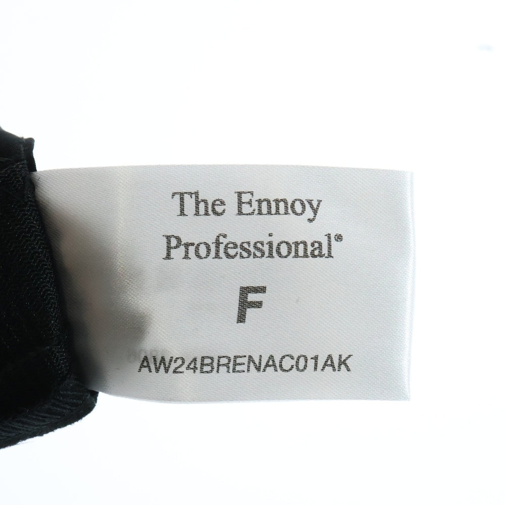 The Ennoy Professional(エンノイプロフェッショナル) 24AW 3LAYER SHELL CAP ロゴ刺繍ナイロンキャップ ブラック AW24BRENAC01AK