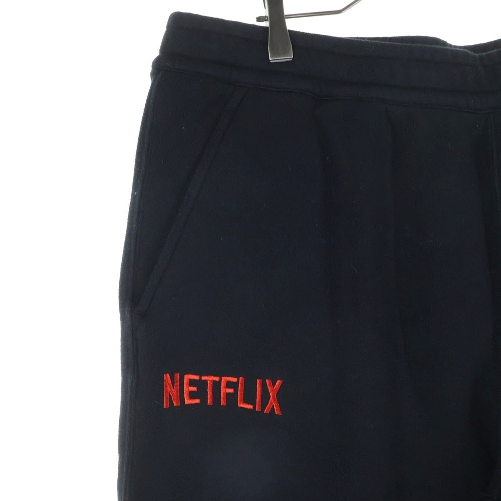 The Ennoy Professional(エンノイプロフェッショナル) 23AW×Netflix CITY FLEECE PANTS ネットフリックス シティフリース スウェットパンツ ブラック AW23BRENPTNTL
