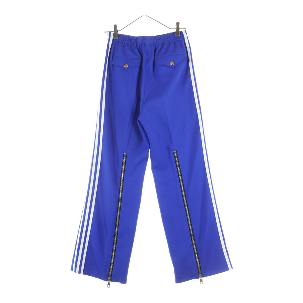 GUCCI(グッチ) ×adidas ロゴ刺繍バックジップサイドライントラックロングパンツ アディダス ブルー 721922