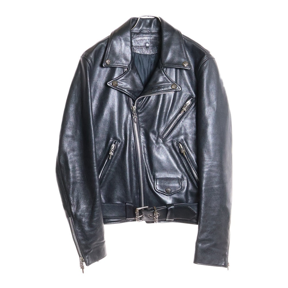 CHROME HEARTS クロムハーツ ジャケット レザー ブラック　M CHROME HEARTS クロムハーツ レザージャケット | chromehearts