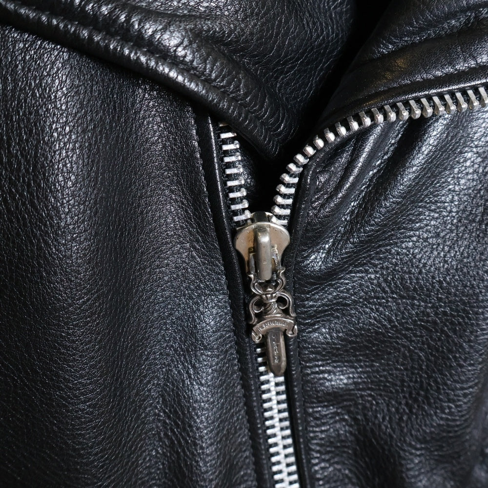CHROME HEARTS(クロムハーツ) JJ DEAN ダガージップライダース レザージャケット ブラック