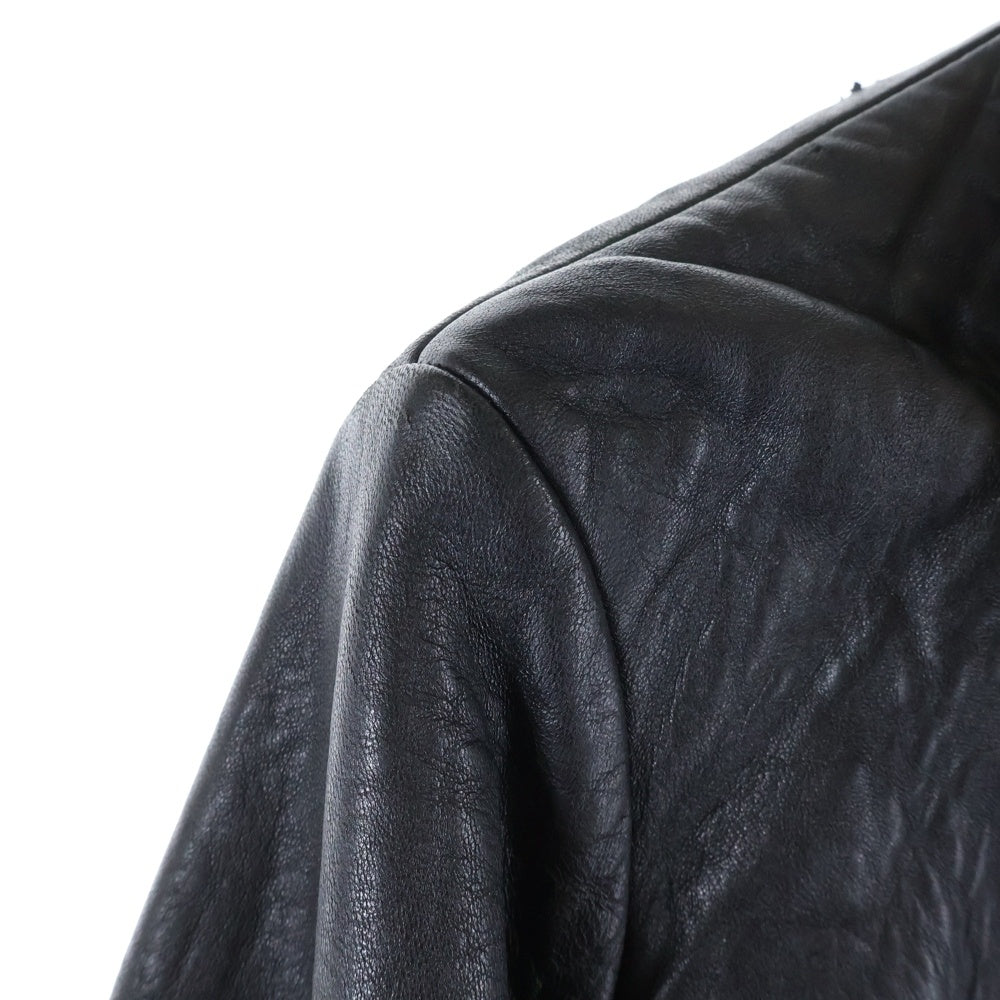 NUMBER (N)INE(ナンバーナイン) 07AW LOVE GOD MURDER期 ジップアップ ラムレザー ジャケット ブルゾン ブラック