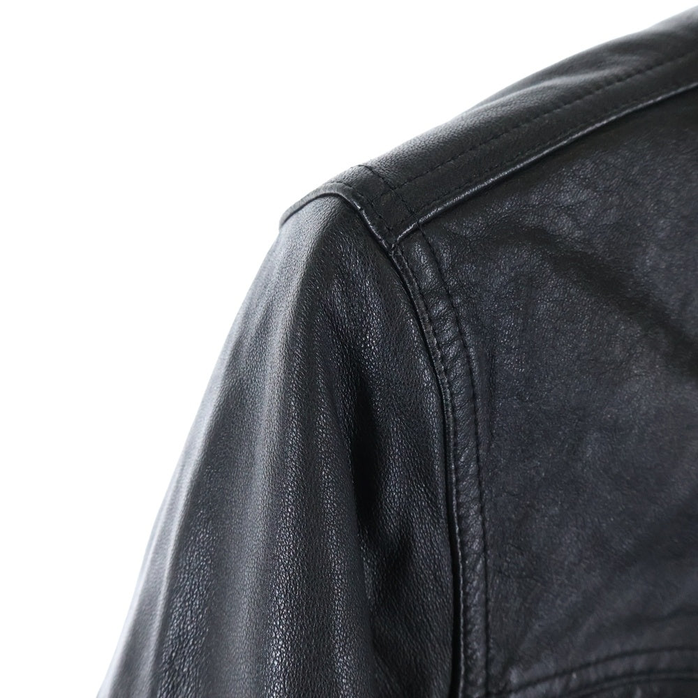 NUMBER (N)INE(ナンバーナイン) ジップアップ ラムレザー ジャケット ブルゾン ブラック