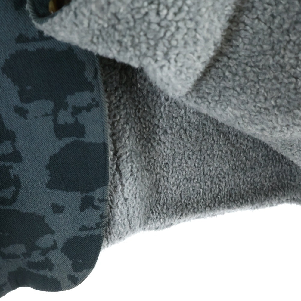 UNDERCOVER(アンダーカバー) 01AW D.A.V.F期 宝飾期 スカル総柄 リバーシブルジャケット ネイビー/グレー