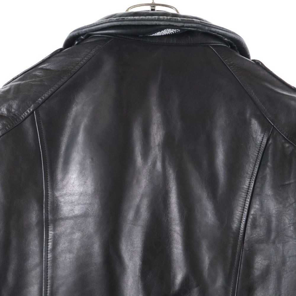 NEIGHBORHOOD(ネイバーフッド) 12AW THUNDER VOLT サンダーボルト レザー ダブルライダースジャケット ブラック