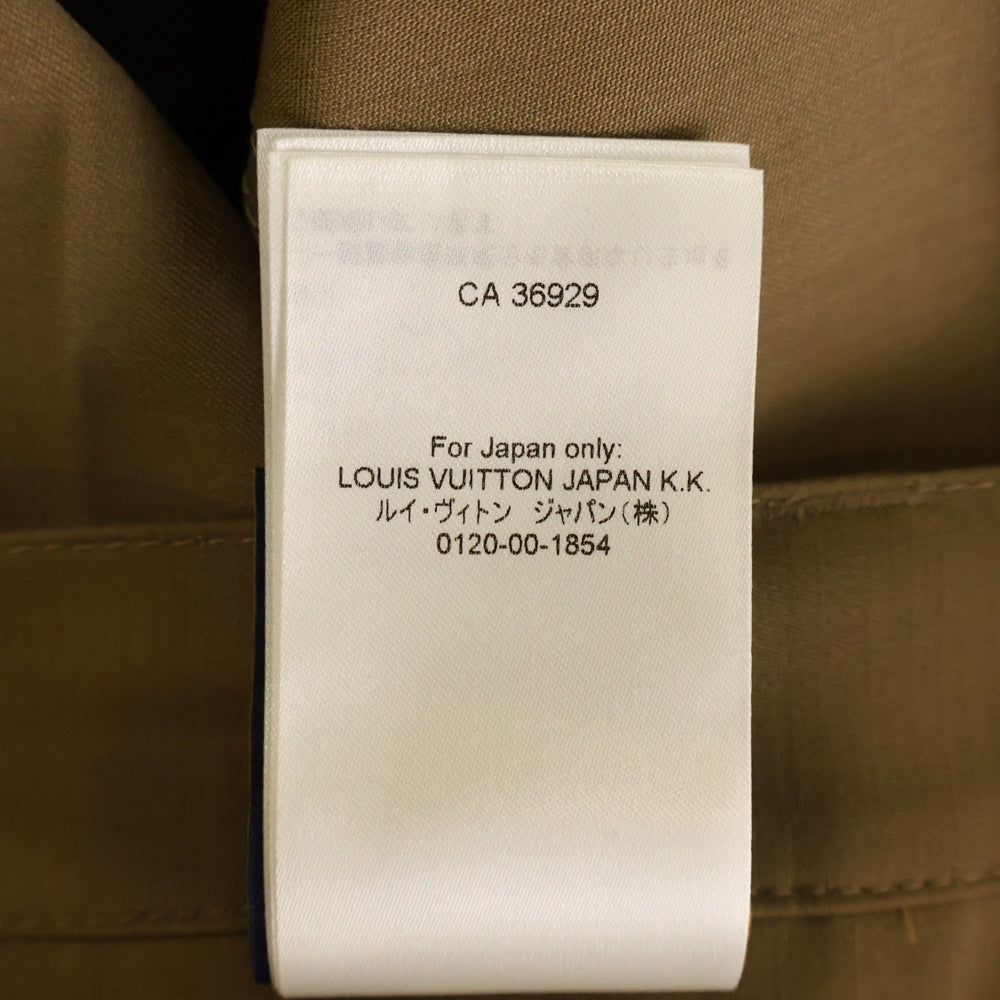 LOUIS VUITTON(ルイヴィトン) 24AW ターコイズ装飾 テーラード ウール ワークウェア ダブルニーワイドトラウザー スラックス ロングパンツ ブラウン