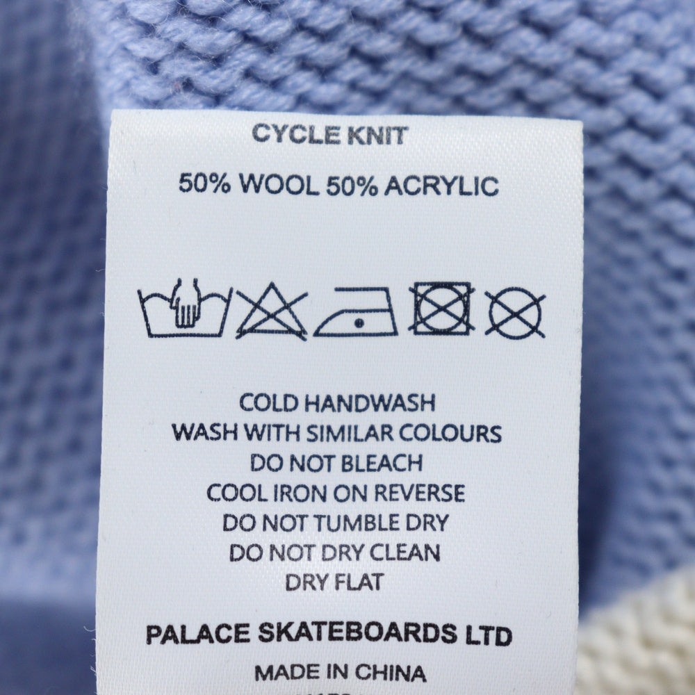Palace Skateboards(パレススケートボーズ) 23SS Cycle Knit サイクルニット ジップアップ ブルー