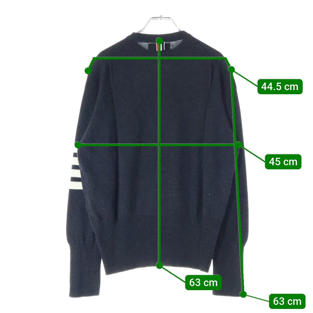 THOM BROWNE(トムブラウン) クラシック カシミヤ 4BAR プルオーバーニット グレー