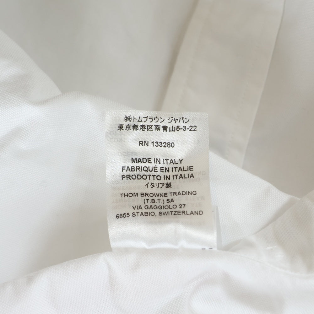 THOM BROWNE(トムブラウン) クラシック ロングスリーブシャツ 長袖シャツ ホワイト