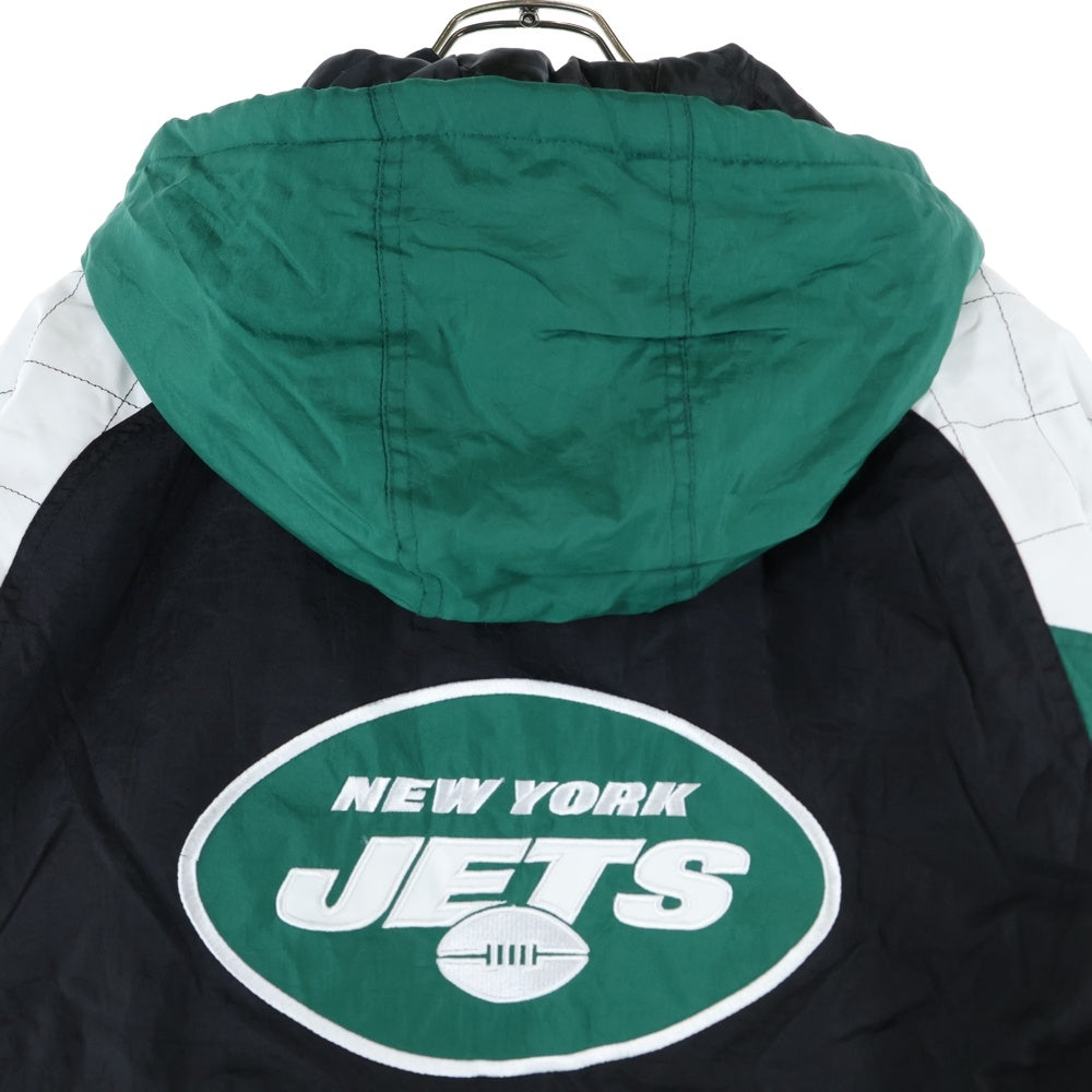 STARTER(スターター) New York Jets Padded Anorak Jacket ニューヨーク ジェッツ ナイロン アノラック ジャケット グリーン/ブラック
