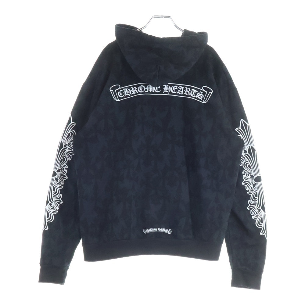 CHROME HEARTS(クロムハーツ) SWTSHRT HD ZIP セメタリークロス総柄