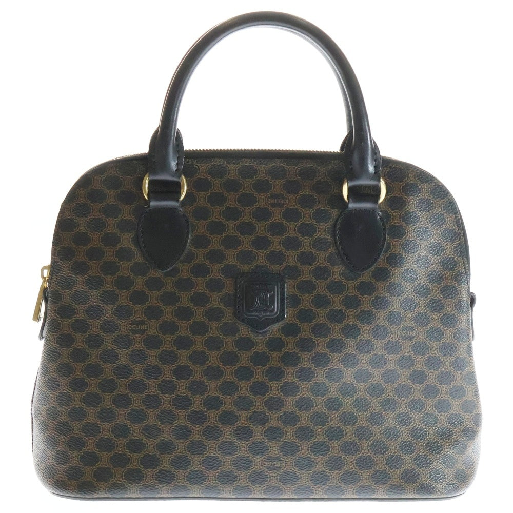 CELINE(セリーヌ) マカダム柄 ハンドバッグ コーティングキャンバス 手提げ ブラウン レディース