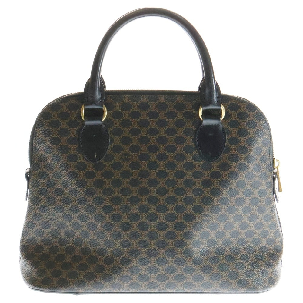 CELINE(セリーヌ) マカダム柄 ハンドバッグ コーティングキャンバス 手提げ ブラウン レディース