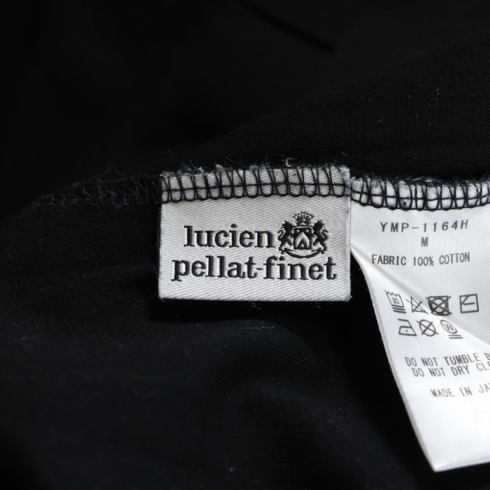 lucien pellat-finet(ルシアンペラフィネ) バックスカルビーズ クルーネック半袖Tシャツ カットソー ブラック