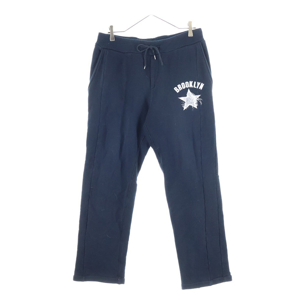 lucien pellat-finet(ルシアンペラフィネ) BROOKLYN ブルックリン スター刺繍 スウェットパンツ ブラック