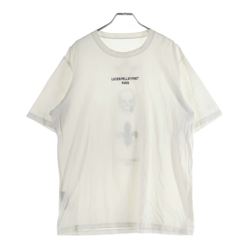 lucien pellat-finet(ルシアンペラフィネ) バックスカル スター プリント クルーネック半袖Tシャツ カットソー ホワイト