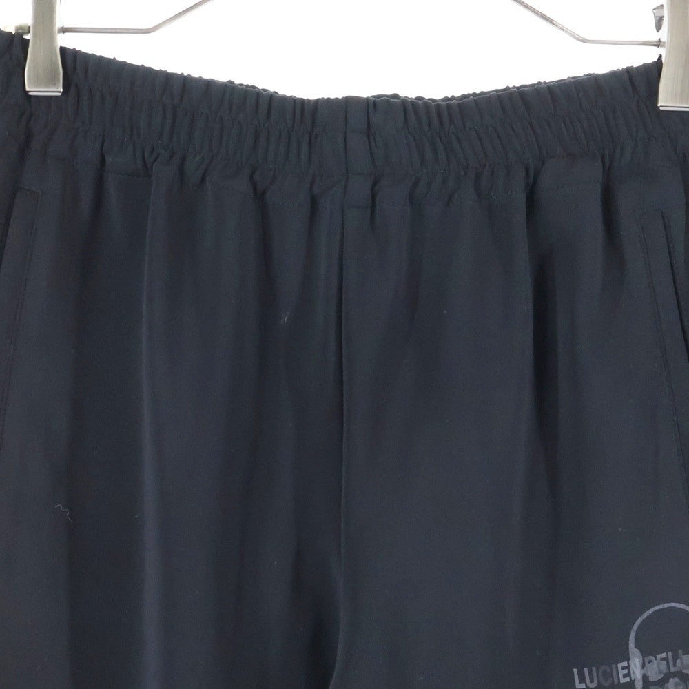 lucien pellat-finet(ルシアンペラフィネ) Track Pants サイドロゴ スカル トラックパンツ ブラック