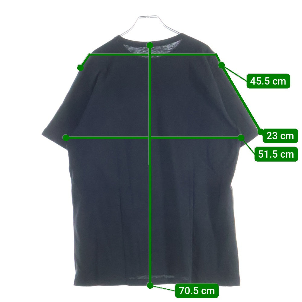 lucien pellat-finet(ルシアンペラフィネ) スカルプリント クルーネック半袖Tシャツ カットソー ブラック